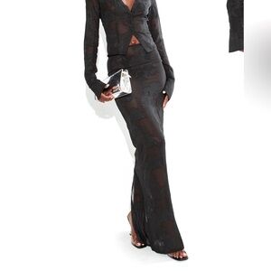 Black PLT Maxi Skirt